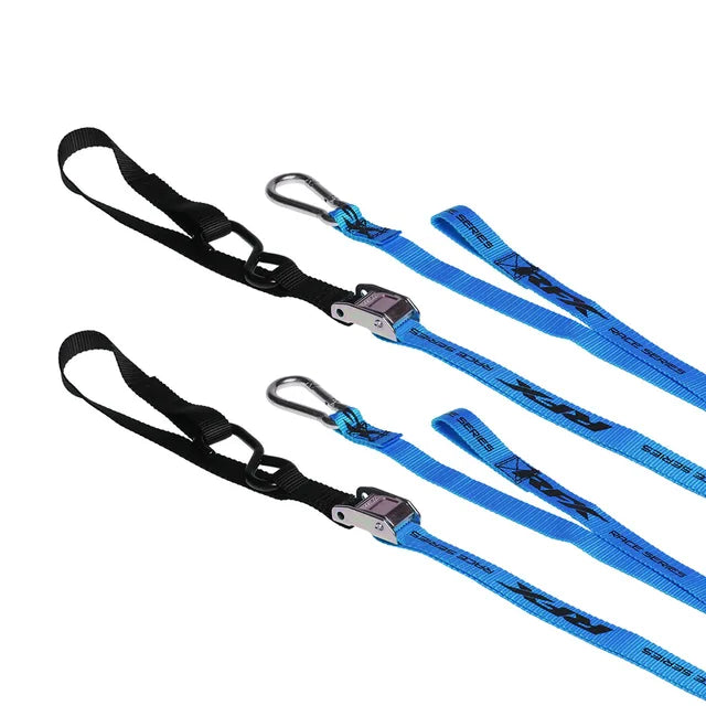 Race Tie Downs with extra loop and carabiner clip